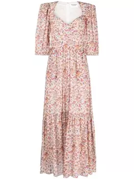 Marant toile платье миди Leoniza с цветочным принтом, разноцветный