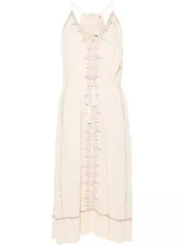 MARANT TOILE платье миди Sianna из органического хлопка, серый