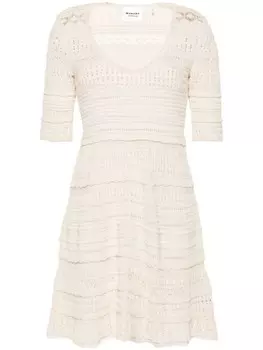 MARANT TOILE платье мини Jumi в технике кроше, нейтральный цвет