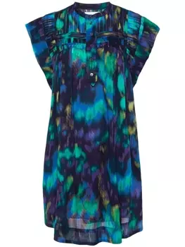 Marant toile платье мини Leazali с принтом тай-дай, синий