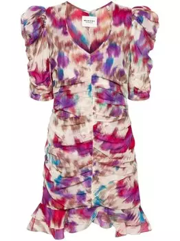 MARANT TOILE платье мини Sireny со сборками, серый