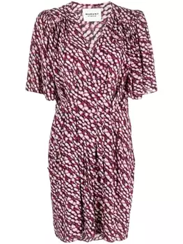 Marant toile платье Vedolia с абстрактным принтом, нейтральный цвет