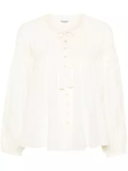 Marant toile плиссированная блузка Abadi, нейтральный цвет