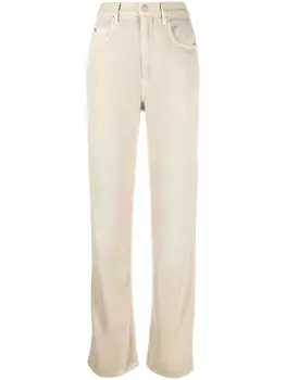 Marant toile прямые джинсы с завышенной талией, нейтральный цвет