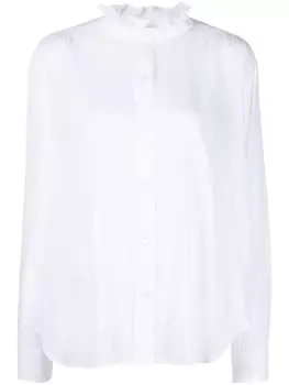 Marant toile рубашка с оборками, белый