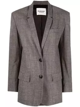 Marant toile single-breasted tailored blazer, серый