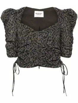 Marant toile топ Galaor с цветочным принтом, черный