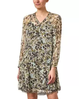 Marc Cain Sports Мини-платье с V-образным вырезом, зеленый