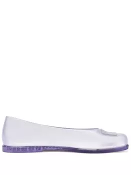 Marc Jacobs балетки с тисненым логотипом из коллаборации с Melissa, фиолетовый
