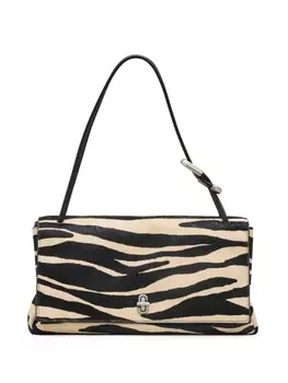 Marc Jacobs большая двойная сумка с принтом зебры, черный