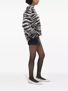 Marc Jacobs джемпер с начесом и узором «зебра-интарсия», черный