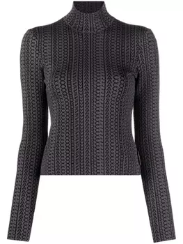 Marc Jacobs джемпер The Monogram с высоким воротником, серый