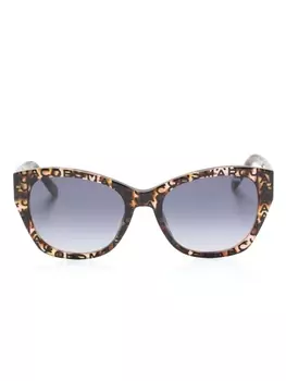 Marc Jacobs Eyewear солнцезащитные очки в квадратной оправе с логотипом, коричневый