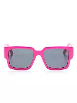Marc Jacobs Eyewear солнцезащитные очки в квадратной оправе с логотипом, розовый