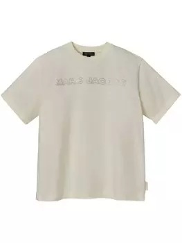 Marc Jacobs футболка с кристаллами, нейтральный цвет