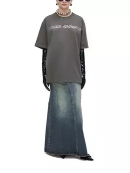 Marc Jacobs футболка с кристаллами, серый