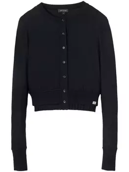Marc Jacobs кардиган из шерсти мериноса в рубчик, черный