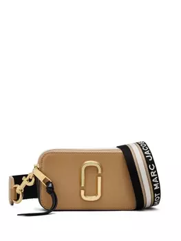 Сумка кросс-боди женская Marc Jacobs The Snapshot с золотистым логотипом, коричневый