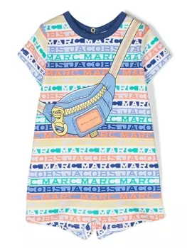 Marc Jacobs Kids боди с логотипом, синий