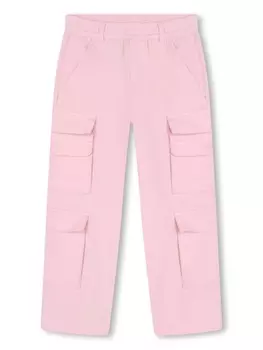 Marc Jacobs Kids брюки карго с нашивкой-логотипом, розовый