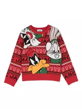Marc Jacobs Kids джемпер вязки интарсия из коллаборации с Looney Tunes, красный