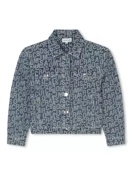 Marc Jacobs Kids джинсовая куртка с жаккардовой монограммой, синий