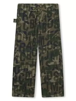 Marc Jacobs Kids джоггеры с камуфляжным принтом, зеленый
