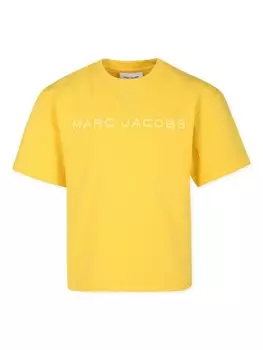 Marc Jacobs Kids футболка с аппликацией логотипа, желтый
