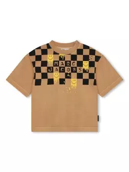 Marc Jacobs Kids футболка с декором Graphic, коричневый