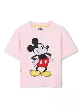 Marc Jacobs Kids футболка с графичным принтом из коллаборации с Mickey Mouse, розовый