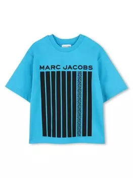 Marc Jacobs Kids футболка с графичным принтом, синий