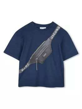 Marc Jacobs Kids футболка с графичным принтом, синий