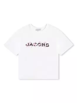 Marc Jacobs Kids футболка с логотипом, белый