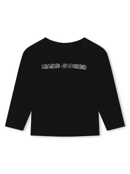 Marc Jacobs Kids футболка с логотипом, черный