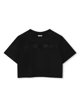 Marc Jacobs Kids футболка с логотипом, черный