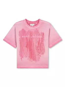 Marc Jacobs Kids футболка с логотипом, розовый