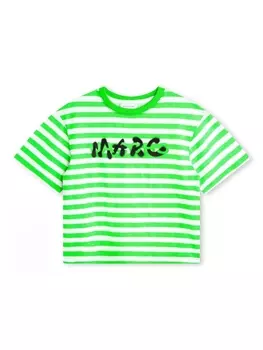 Marc Jacobs Kids футболка с логотипом, зеленый