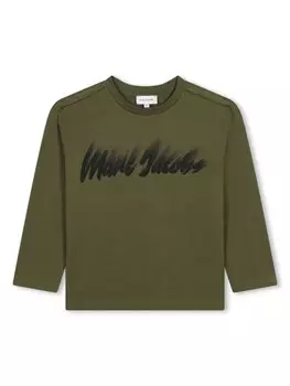 Marc Jacobs Kids футболка с логотипом, зеленый