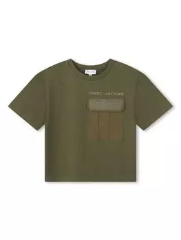 Marc Jacobs Kids футболка с логотипом, зеленый