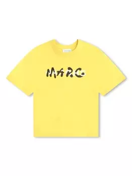Marc Jacobs Kids футболка с логотипом, желтый