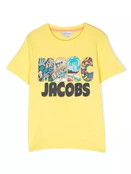 Marc Jacobs Kids футболка с логотипом, желтый