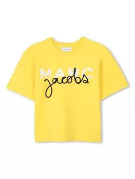 Marc Jacobs Kids футболка с логотипом, желтый