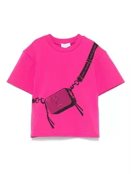 Marc Jacobs Kids футболка с принтом Snapshot, розовый
