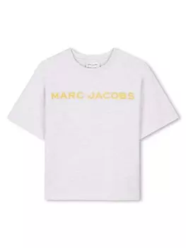 Marc Jacobs Kids футболка с тисненым логотипом, нейтральный