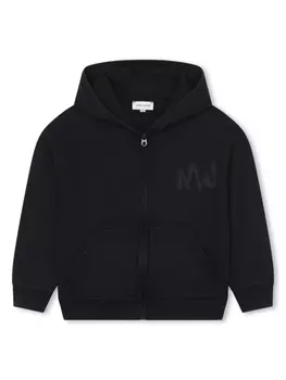 Marc Jacobs Kids худи на молнии с логотипом, черный
