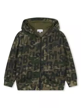 Marc Jacobs Kids худи с камуфляжным принтом, зеленый