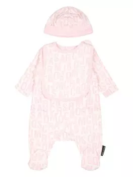 Marc Jacobs Kids комплект для роста ребенка с логотипом, розовый