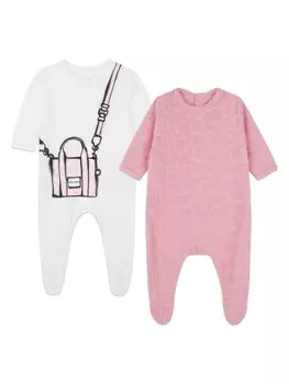 Marc Jacobs Kids комплект из двух пижам с логотипом, розовый