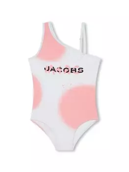 Marc Jacobs Kids купальник асимметричного кроя с логотипом, белый