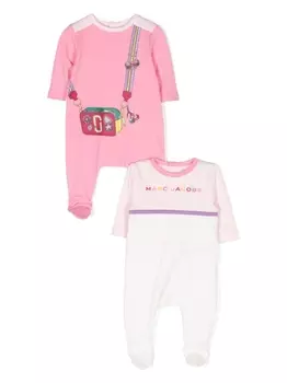 Marc Jacobs Kids пижама с графичным принтом, розовый